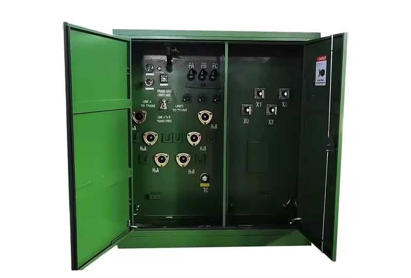Transformador montado em pedestal de 3 fases