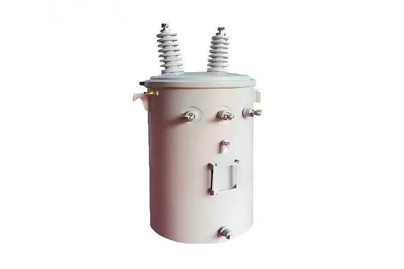 Transformador montado polo da fase 100kVA monofásica