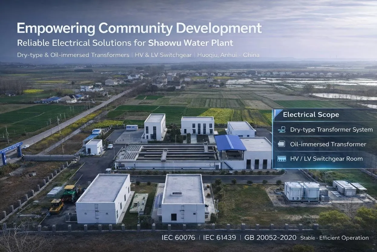 Capacitando o desenvolvimento da comunidade: nossas soluções elétricas na planta de água de Shaowu