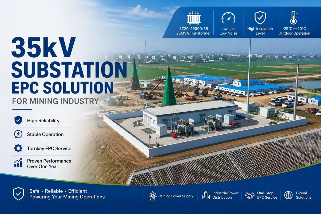 Transformadores de energia imerso em óleo de 35kV para mineração: soluções confiáveis por Huawan